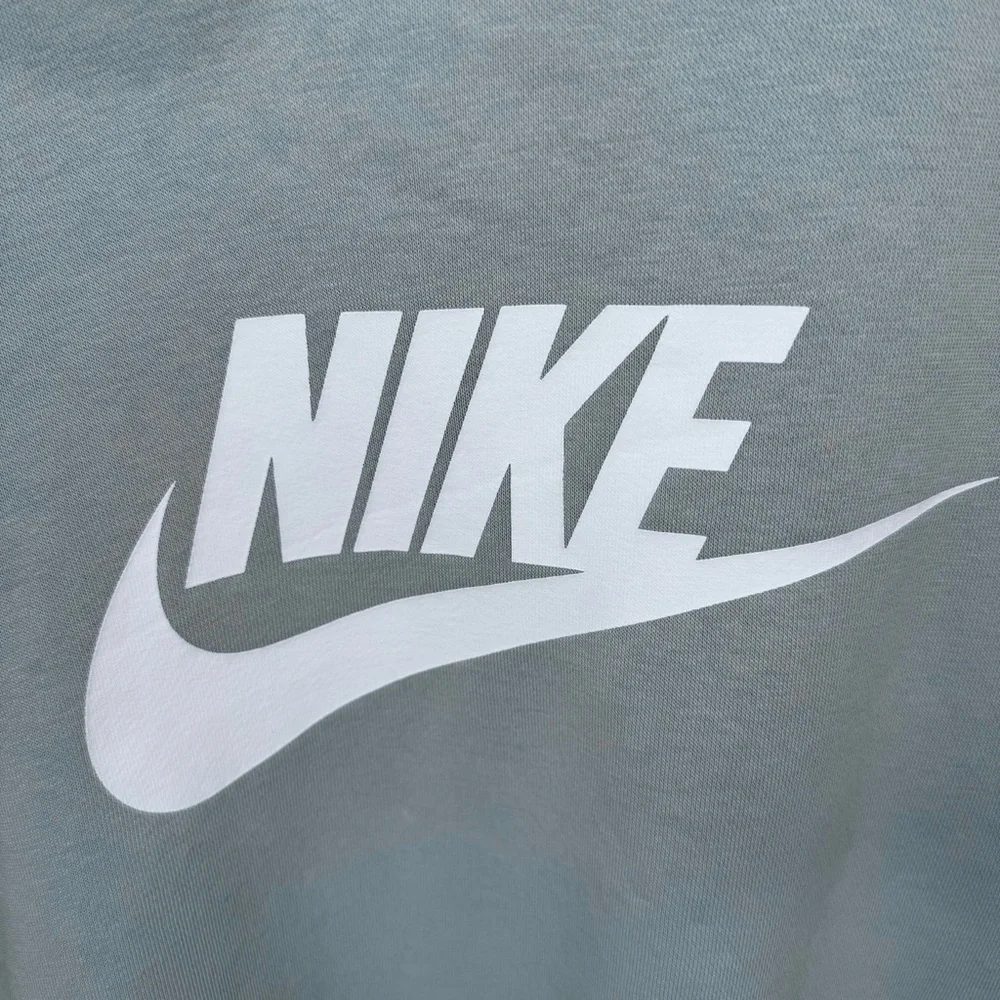 NIKE Essential Cropped Hoodie Pullover Ocean Blue Cotton Women’s XL CJ6327-363 - Picture 6 of 15